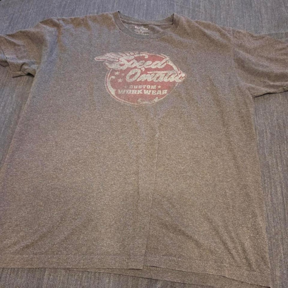 Sonoma Graphic T-Shirt Mens XL Gray Speed O'Matic Custom Workwear Good - Picture 2 of 3